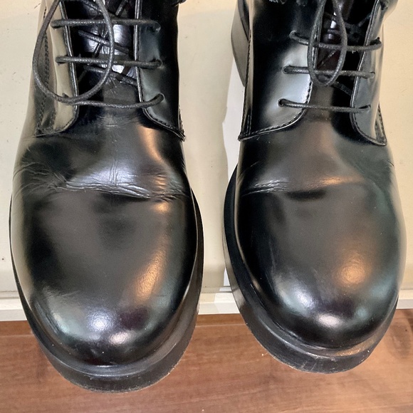 AGL Attilio Giusti Leombruni Black Leather Lace Up Combat Boots Size 9.5 - Picture 8 of 16